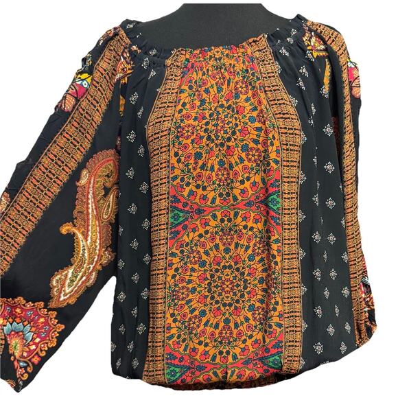 Desigual Tops - Desigual Blouse XL Womens Top Artsy Art To Wear Boho Festival Floral Paisley